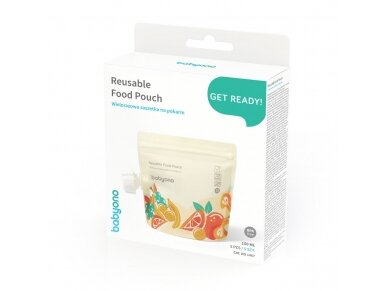 Babyono rusable food pouch 150ml 5pcs 1467 1