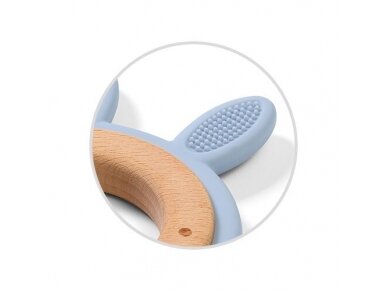 Wooden & silicone teether BUNNY1076/03 1