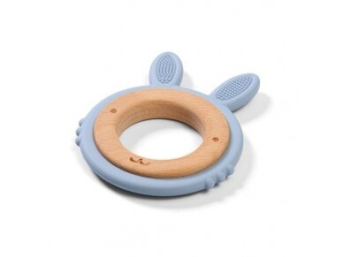 Wooden & silicone teether BUNNY1076/03