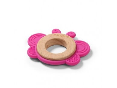 Wooden & silicone teether BUTTERFLY 1075/01