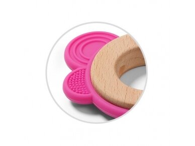 Wooden & silicone teether BUTTERFLY 1075/01 1