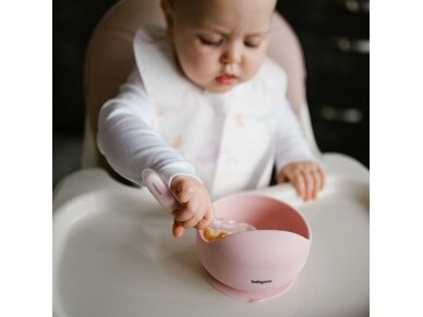 Babyono silicone suction bowl pink 1481/02 5