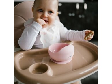 Babyono silicone suction bowl pink 1481/02 10