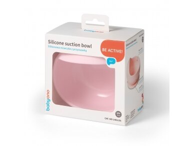 Babyono silicone suction bowl pink 1481/02 1