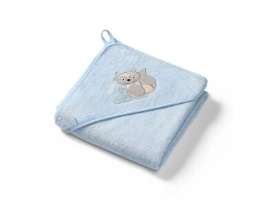 Babyono bamboo hooded towel blue NATURAL BAMBOO 100X100 346/05