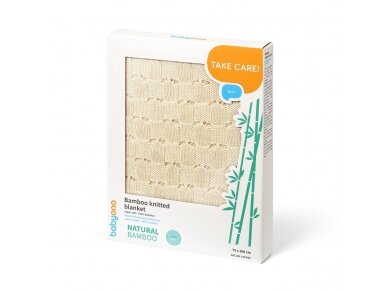 Babyono bamboo knitted blanket cream 1479/01 1