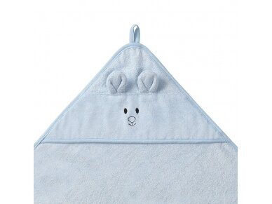 Babyono bamboo hooded towel 100x100 cm blue 1553/02 1