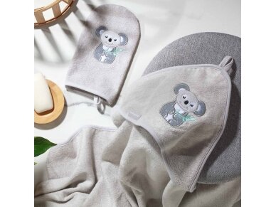 Babyono bamboo hooded towel grey NATURAL BAMBOO 100X100 346/06 6