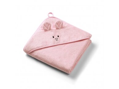 Babyono bamboo hooded towel 100x100 cm pink 1553/01