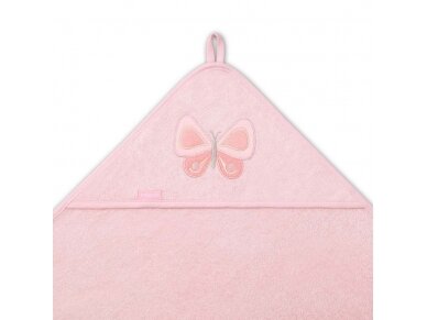 Babyono bamboo hooded towel pink NATURAL BAMBOO 100X100 2