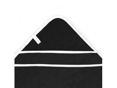 Bamboo hooded towel 85 x 85, black, penguin 1