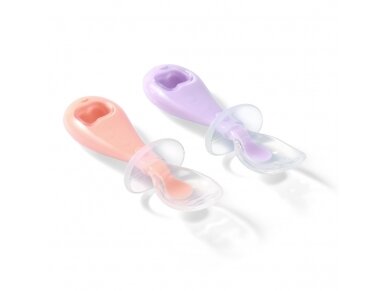 Babyono silicone spoons orange purple 2pcs 784/01