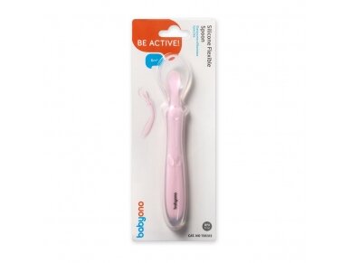 Babyono silicone flexible spoon pink 785/03 4