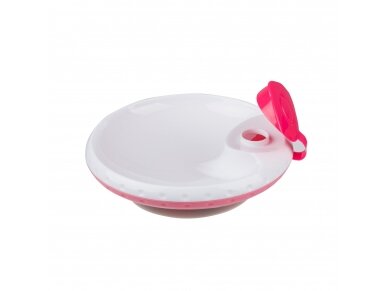 Babyono food temperature maintaining suction bowl pink 1070/02