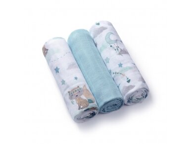 BabyOno bamboo diapers 3 pcs blue 397/12