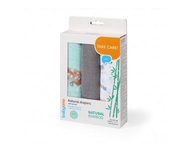 BabyOno bamboo diapers 3 pcs grey 397/10 4