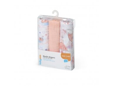 BabyOno muslin diapers pink 348/11 3