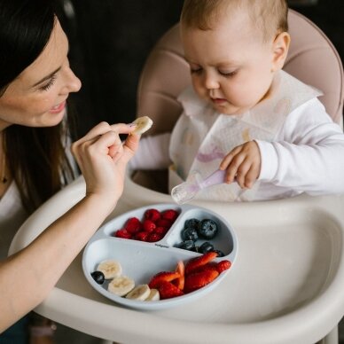 Babyono silikoniniai šaukšteliai 2vnt oranžinis violetinis 784/01 2