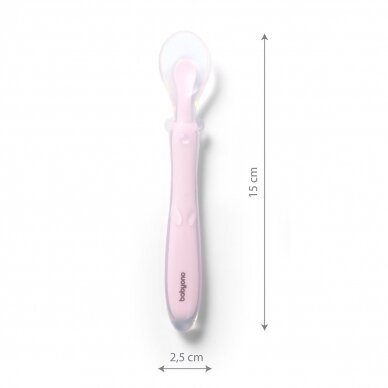 BabyOno silikoninis šaukštelis lankstomas rožinis 785/03 3