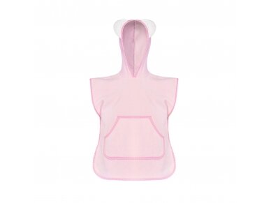 Bocioland hooded baby poncho pink BL181 1